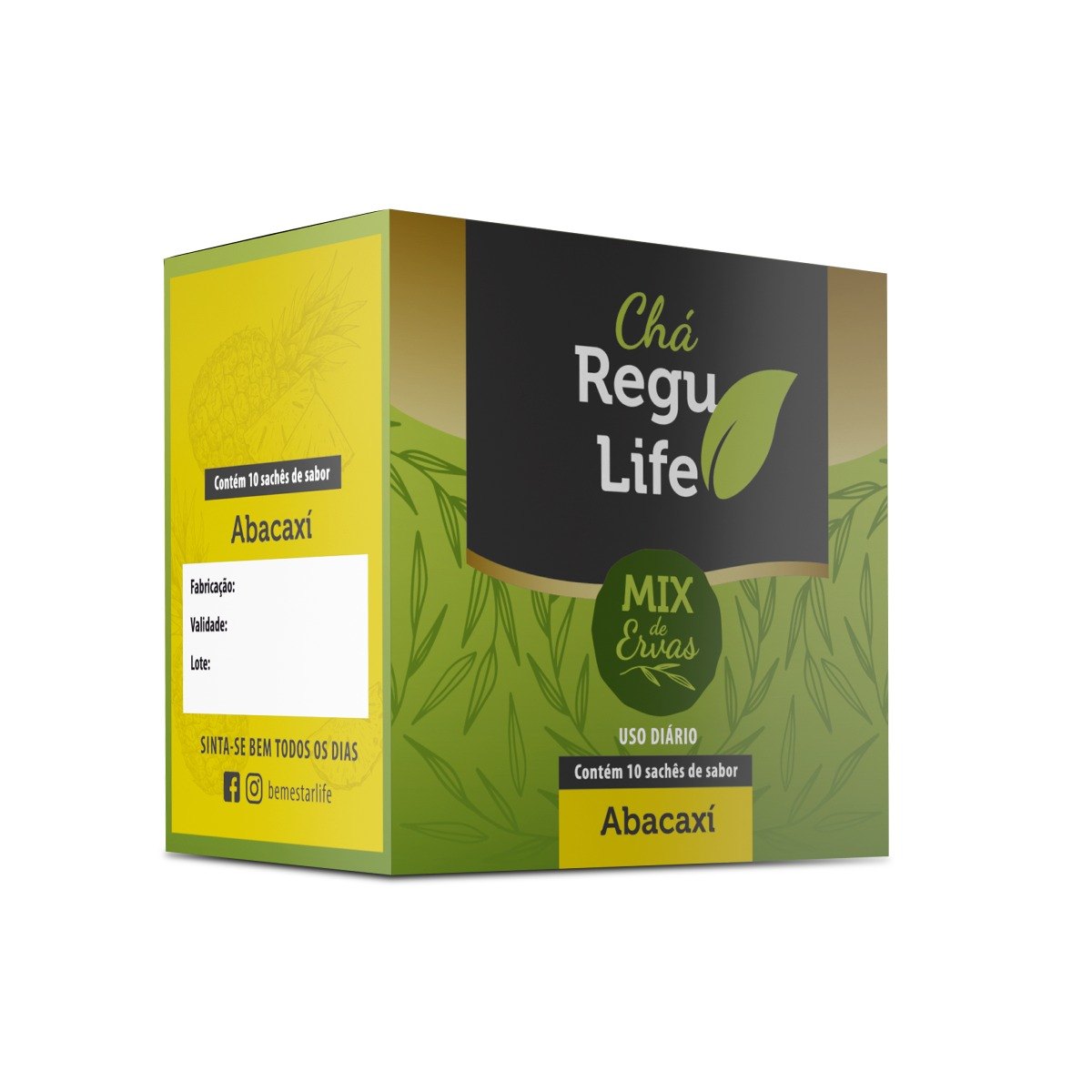 CHÁ REGU LIFE - 10 SACHET ABACAXI