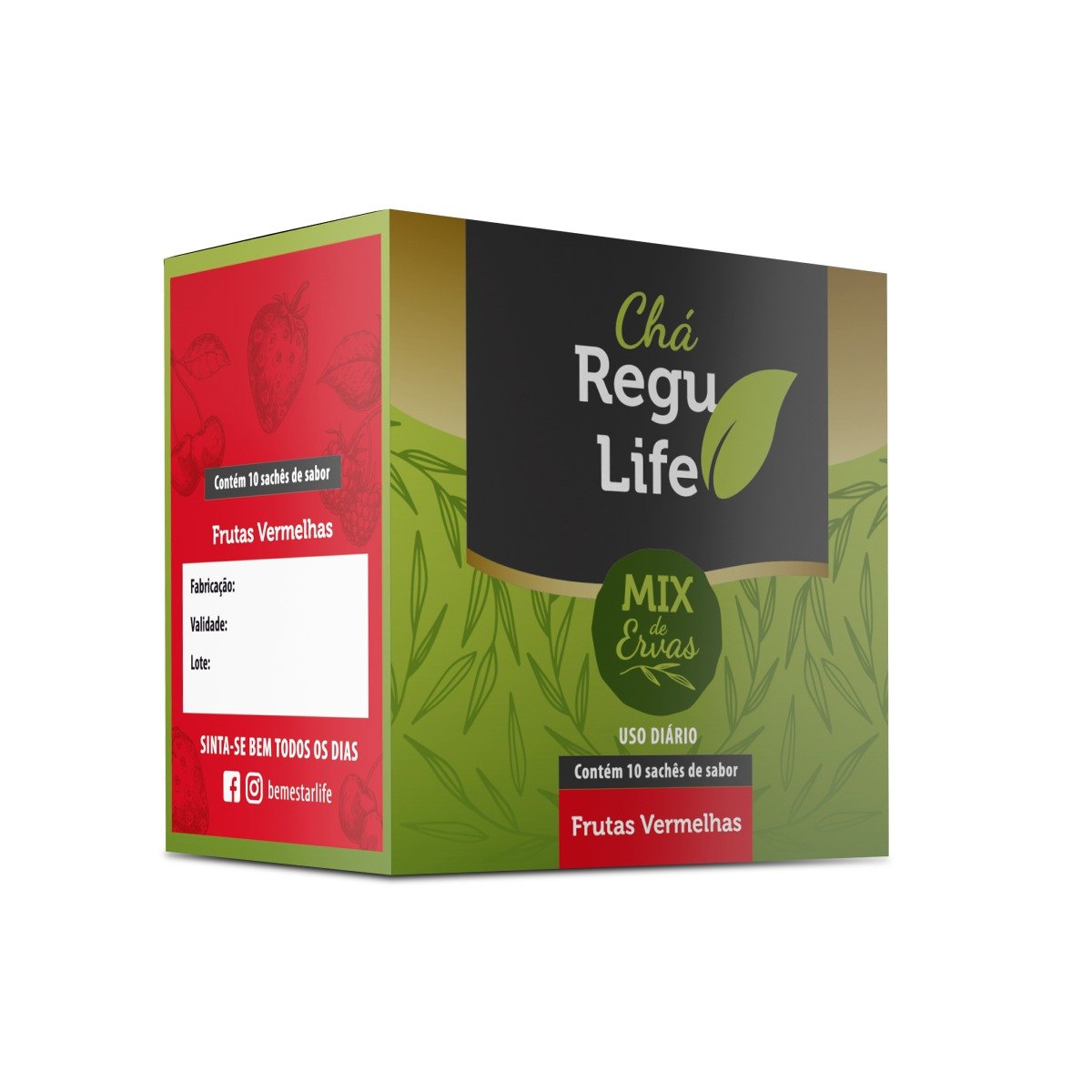 CHÁ REGU LIFE - 10 SACHET FRUTAS VERMELHAS