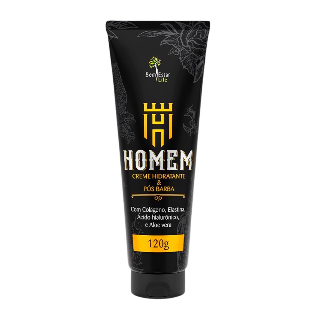 LOÇÃO PÓS BARBA E CREME HIDRATANTE COM ÁCIDO HIALURÔNICO 